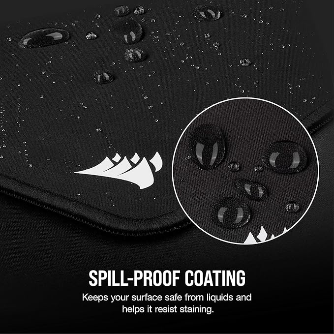 Corsair MM350 PRO Extended XL Premium Spill-Proof Cloth Gaming Mouse Pad – 36.6” Width x 15.7” Height Surface – Black,(Pack of 10)