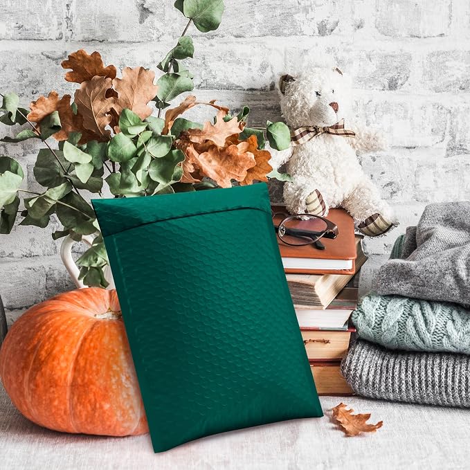 UCGOU Bubble Mailers 12x16" 40 Pack Usable Size 12x15" Green Padded Mailers | Waterproof Self Seal Adhesive Large Padded Envelopes for Small Business Bubble Packaging Envelopes for Mailing Jewelry Makeup