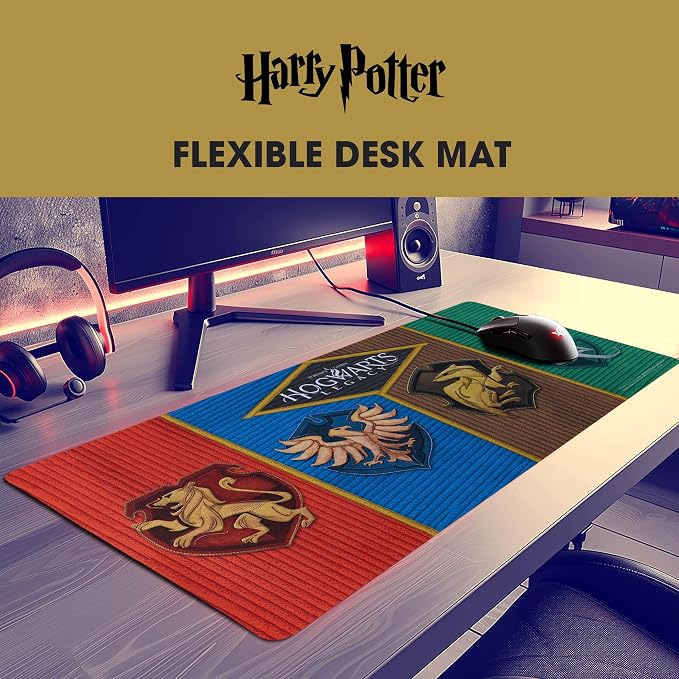 Harry Potter Gaming Mouse Pad Large 31"x15" XL Computer Desk Mat, Anime | Harry Potter anime gaming mouse pad, Oversized 31x15in smooth fabric top, stitched edges, non-slip rubber base.