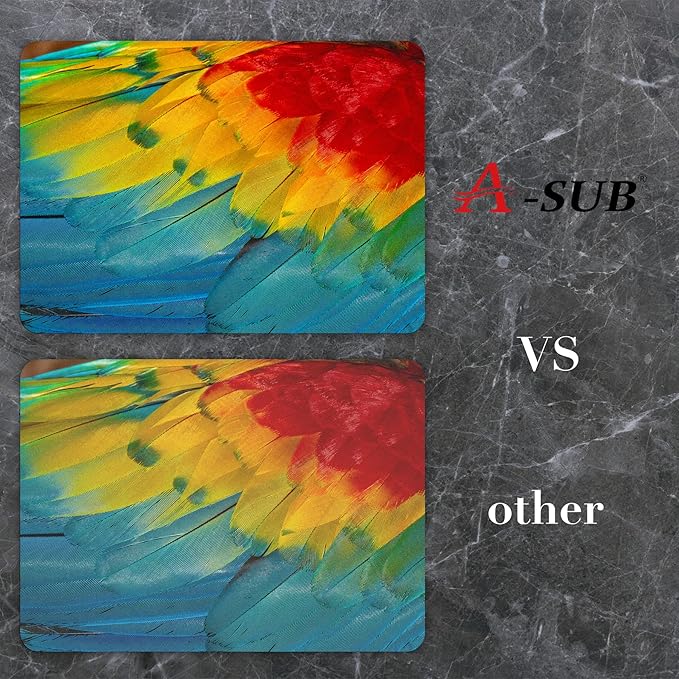A-SUB Sublimation Mouse Pad Blank Rectangular Blanks 3mm Thick for Transfer Heat Press Printing Crafts 9.4x7.9x0.12 Inches White 11pcs