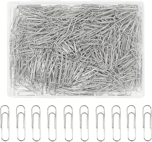 Paper Clips, 600 Pcs Paperclips Premium Medium Paper Clip, 1-2/7" Silver School Office Supplies Heavy Duty, Ideal for Bookmark(Silver)