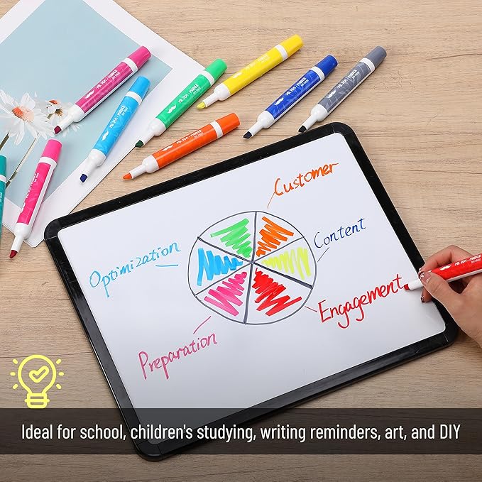 Mr. Pen- Dry Erase Markers, 10 Pack, Assorted Colors, Low Odor Ink, Chisel Tip, White Board Markers Dry Erase, Ideal for Classroom, Back to School Supplies, Teachers, Office, Whiteboard & Home