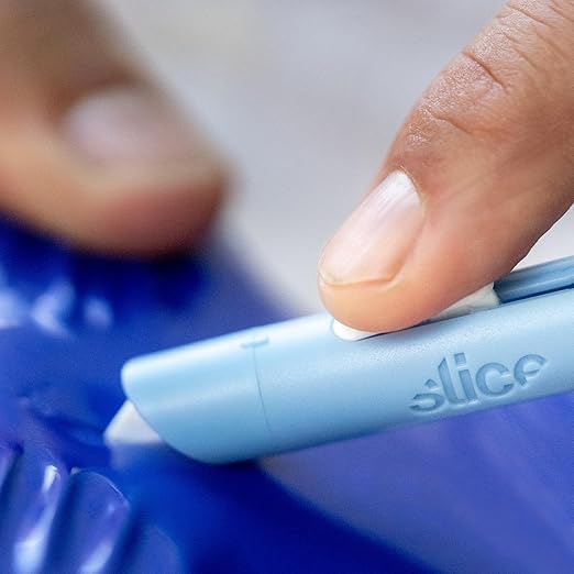 Slice Mini Pen Cutter | Keychain Knife and Box Cutter | Retractable Safety Cutter | Sky