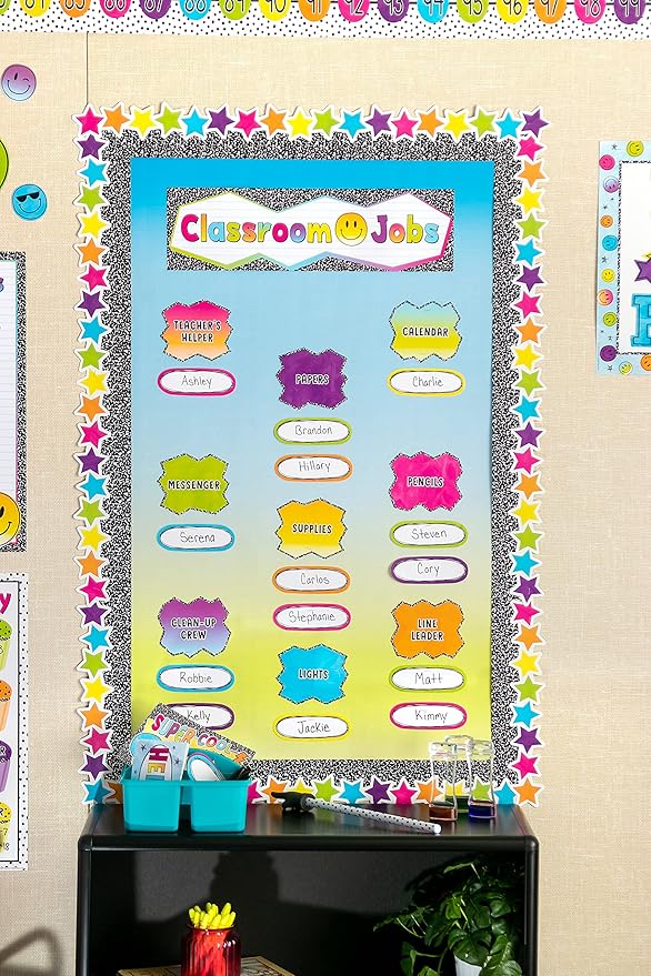 Teacher Created Resources Composition Straight Rolled Border Trim - 50ft - Decorate Bulletin Boards, Walls, Desks, Windows, Doors, Lockers, Schools, Classrooms, Homeschool & Offices
