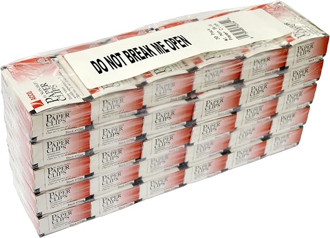 ACCO Paper Clips, 1 Size, Economy, Non-Skid, 30 Boxes, 100/Box