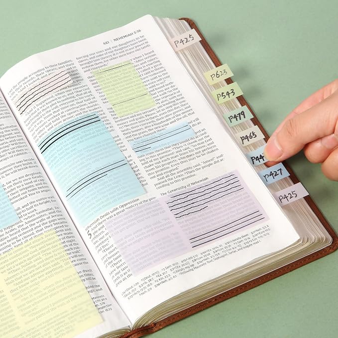 Mr. Pen- Transparent Sticky Notes Set, 1650 Sheets | Transparent Sticky Notes Tabs for Bible Study, Office, School, Planning, Journaling & Organization