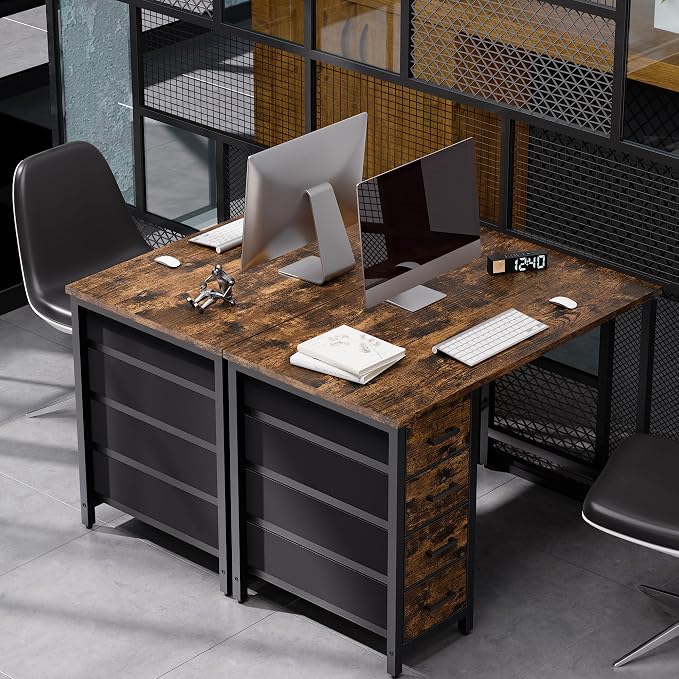 Pamray 32 Inch Computer Desk with 4 Drawers Small Office Desk for Home Bedroom Study Writing Simple Modern Computer Table Vintage
