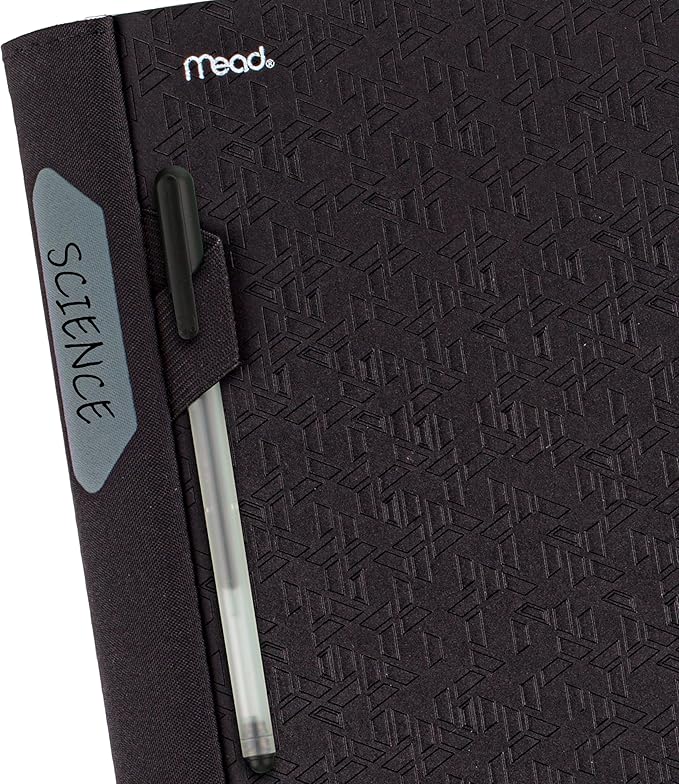 Five Star Advance Spiral Notebook + Study App, 5 Subject, College Ruled Paper, 8-1/2" x 11", 200 Sheets, Spiral Guard, Movable Tabbed Dividers, Black (73144)