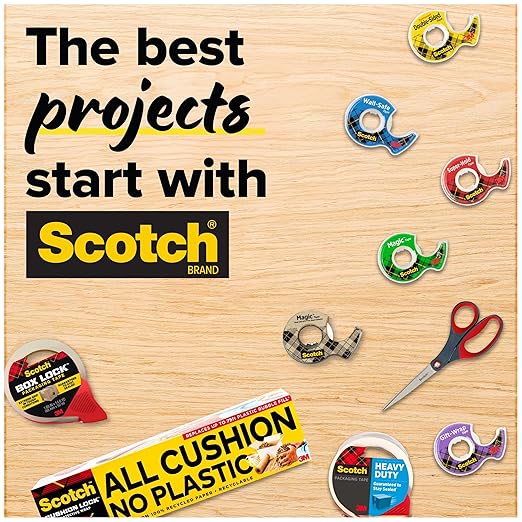 Scotch Wall-Safe Tape, 1 Dispenser Roll, Removable Wall Safe Tape, for Hanging Photos, Art, Décor, 3/4 in x 650 in