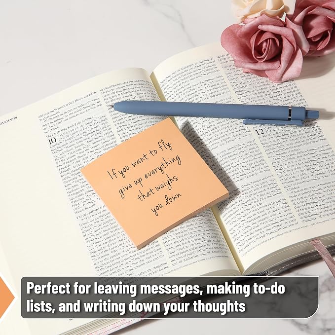 Mr. Pen- Sticky Notes, 3"x3", 12 Pads, 600 Sheets, Colorful | Sticky Notes Bulk, Self-Stick Note Pads, Perfect for Office, School, Home, Study & Organization