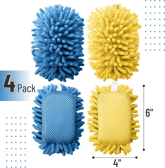 Mr. Pen- Magnetic Microfiber Shag Whiteboard Erasers, 4" x 6", 4 Pack | Dual Surface, Washable Large Dry Erase Board Cleaner for Chalk, Marker, Classroom, Office, Home