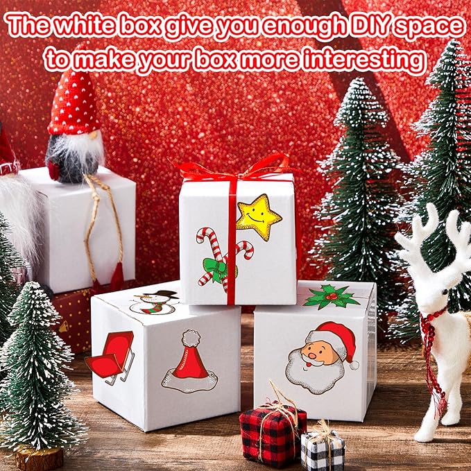 Yeaqee 72 Pcs Shipping Boxes Corrugated Cardboard Small Shipping Boxes for Packaging Mailing Packing Moving Small Business Storage Crafts Gifts(4x4x4 Inch,White)
