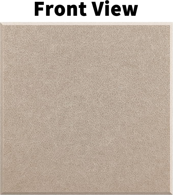 1/2'' Thick Felt Bulletin Board Squares, Dartboard Wall Protector | 1700g/m² Ultra-Dense Felt Panels for Walls, Self Adhesive, Frameless, Modular, Renter Friendly, Removable, 8 Pack 12'' x 12''