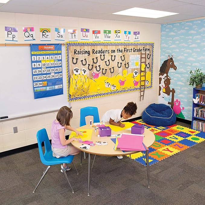 Fadeless Bulletin Board Paper, Fade-Resistant Paper for Classroom Decor, 48” x 50’, Azure, 1 Roll
