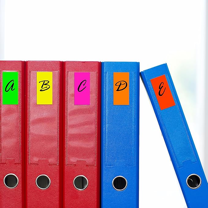 700 PCS Fluorescent Color Coding Stickers 1.57 x 0.75 Inch Rectangle in 5 Colors writable Colored Labells Sticker for Inventory and Home Organize, File Classification