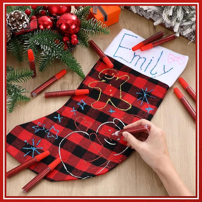 Cholemy 60 Pcs Glitter Glue Pens Glitter Glue Stick Set for Crafts Washable Markers Painting Pens for DIY Arts Projects Scrapbooking Holiday Greeting Card Decorating Supplies(Red) | Washable Glitter Markers for Scrapbooking Cards, Painting Pens for DIY...