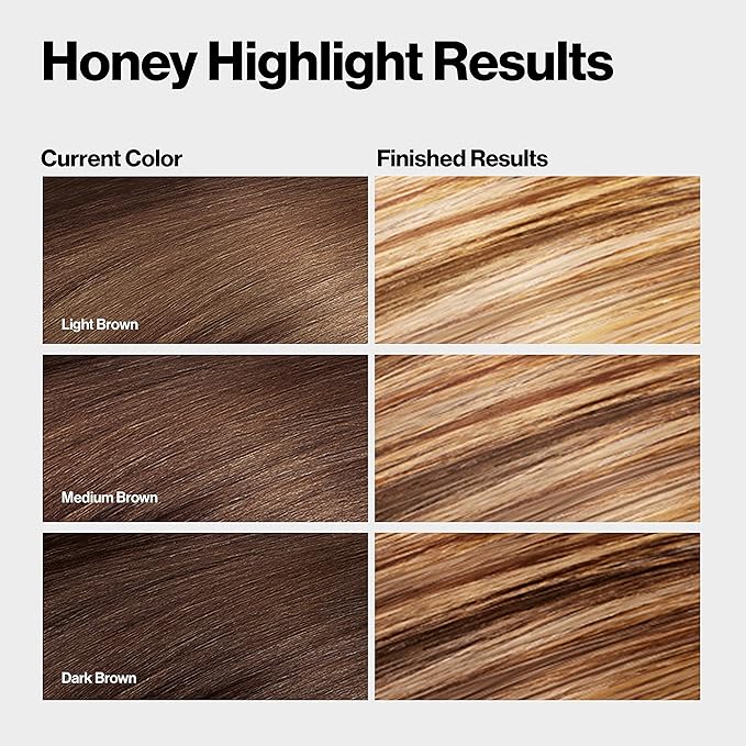 Revlon Color Effects Frost and Glow Hair Highlight Kit, 30 Honey, 1 Pack | Permanent highlighting kit for at-home hair highlights; ammonia free and paraben free. Permanent hair color and hair dye.