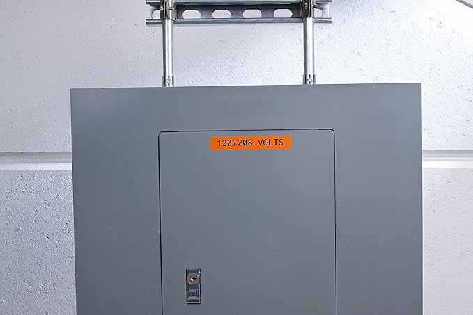 Brady Authentic (M21-500-595-OR) All-Weather Vinyl Label for Indoor/Outdoor ID, Lab and Equipment Labeling, Black on Orange- For M210, M210-LAB, M211, BMP21-PLUS and BMP21-LAB Printers, .5" W, 21' L