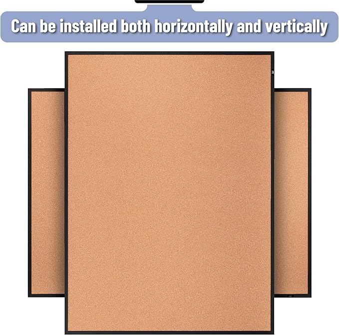 Mr. Pen- Cork Notice Board, 36 X 24 Inches, Cork Bulletin Board for Walls, Pin Boards, Framed Corkboard, Decorative Hanging Pin Boards, Perfect for Office & Home Decor