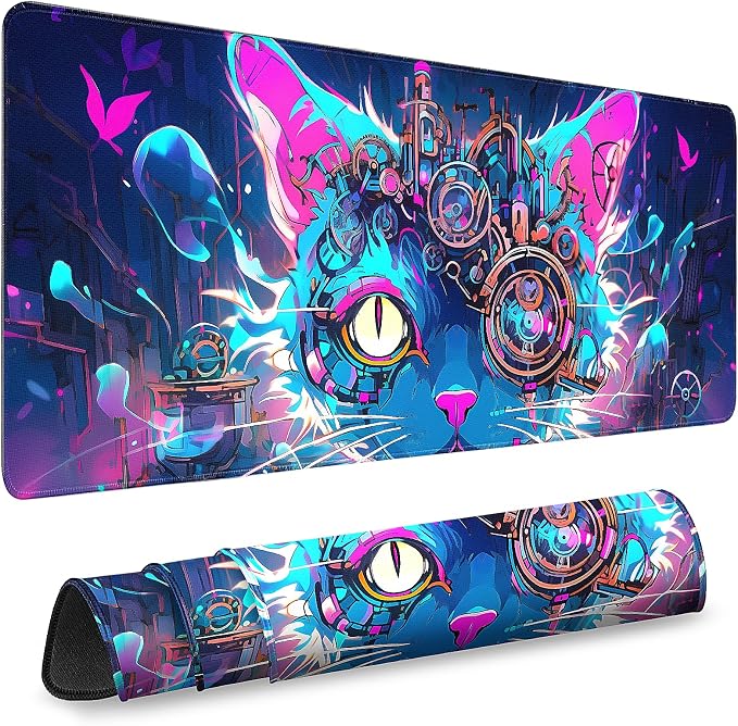 Gaming Mouse Pad, Desk Mat for Keyboard and Mouse, Large Mouse Pad for Desk, Computer Mousepad