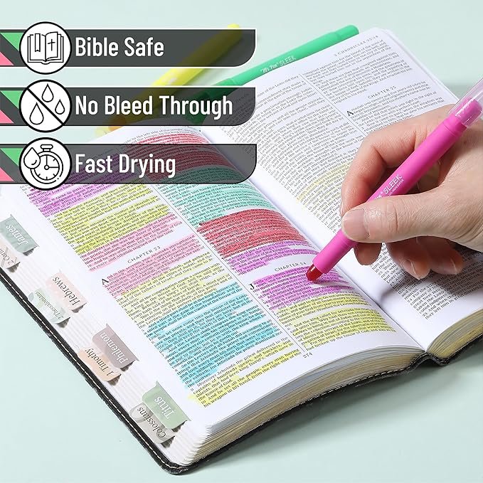 Mr. Pen- Gel Highlighters, 8 Pack, Assorted Colors, Bible Highlighters for Bibles That Do Not Bleed