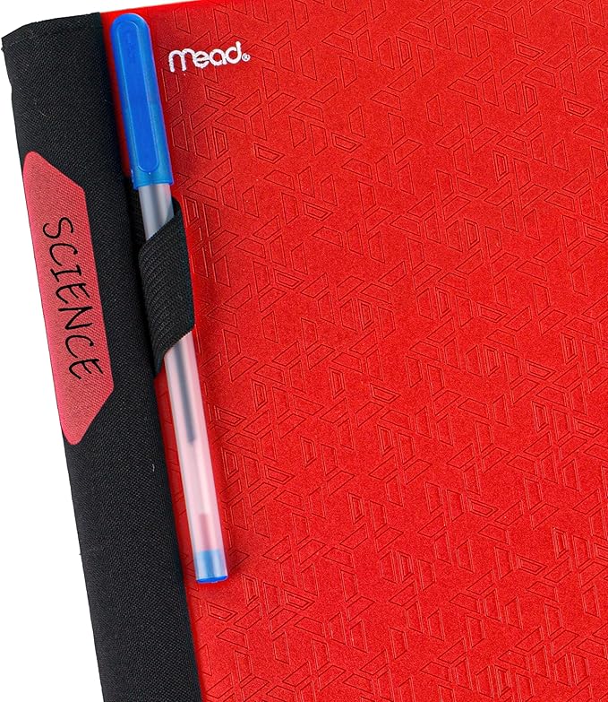 Five Star Advance Spiral Notebook + Study App, 5 Subject, College Ruled Paper, 8-1/2" x 11", 200 Sheets, Spiral Guard, Movable Tabbed Dividers, Fire Red (73146) (Pack of 6)