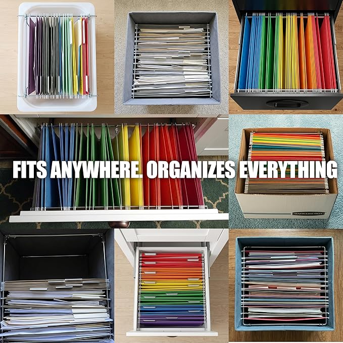 Officemate Plastic Hanging File Folder Frame, 18 Inch, Letter and Legal Size. 1 Set (91961)