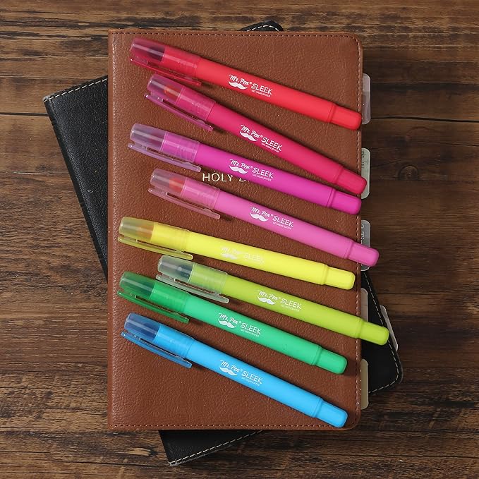 Mr. Pen- Gel Highlighters, 8 Pack, Assorted Colors, Bible Highlighters for Bibles That Do Not Bleed