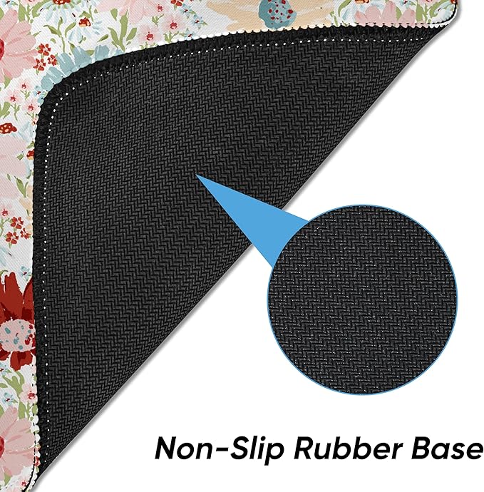 Premium Stitched Mouse Pad 10.2 x 8.3 in | Smooth, Washable Desk Mat with Non-Slip Base | Personalized Cute MousePads for Gaming,Work,Laptop, Computer, Office, Home (Colorful Daisy)