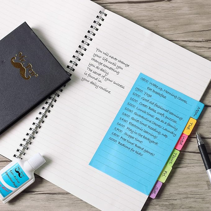 Mr. Pen- Sticky Notes Set, 410 Pack, Ruled, Dotted & Blank Notes | with 150 Index Tabs, Divider Sticky Pads for Bible Study, Office, School, Planning
