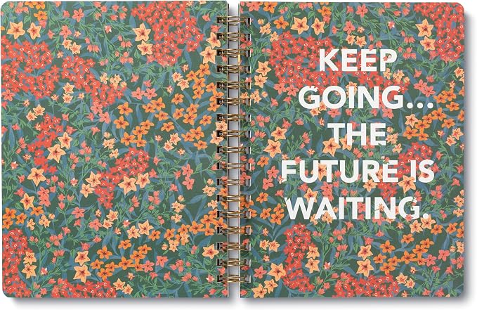 Compendium Spiral Notebook - You are here, it is time, you are ready. — A Designer Spiral Notebook with 192 Lined Pages, College Ruled, 7.0”W x 9.25”H