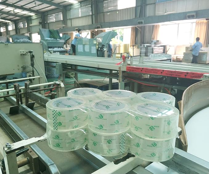 BOMEI PACK 12 Rolls Crystal Clear Packing Tape Refill, Shipping Packaging Tape, 2 Mil 1.88 inch x 60 Yards for Carton Box Sealing