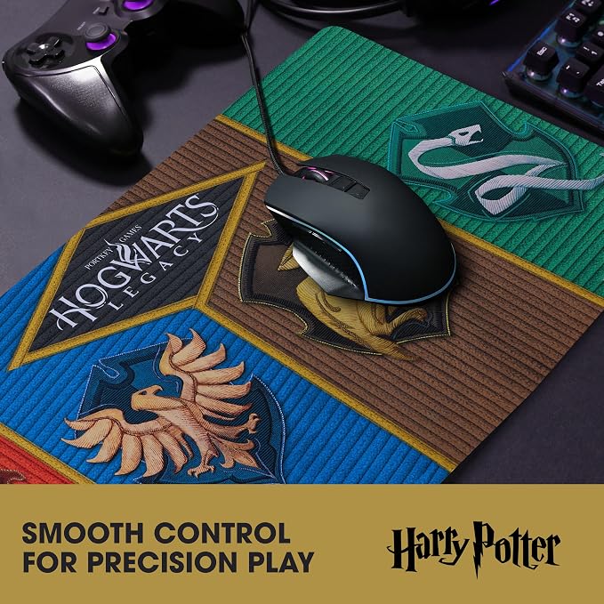 Harry Potter Gaming Mouse Pad Large 31"x15" XL Computer Desk Mat, Anime | Harry Potter anime gaming mouse pad, Oversized 31x15in smooth fabric top, stitched edges, non-slip rubber base.