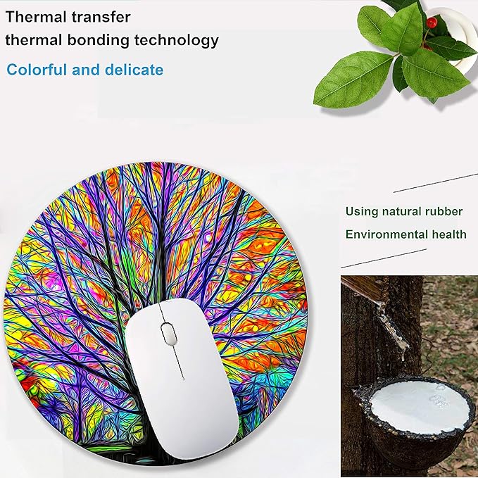 Mouse pad Small Computer Mouse pad with Personalized Tree Design Office Non-Slip Rubber Mousepad (Tree of Life)