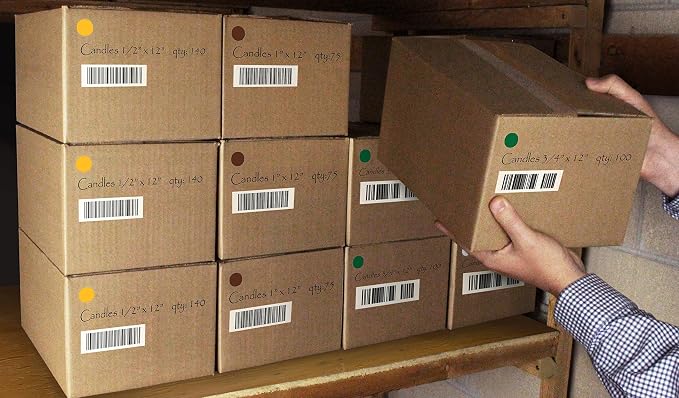 Cocoa Dot Stickers, 3/4 Inch, 1008/Pack | Semi-Gloss Paper Circle Labels for Offices, Retail, Classrooms, and Medical Use. Made in USA