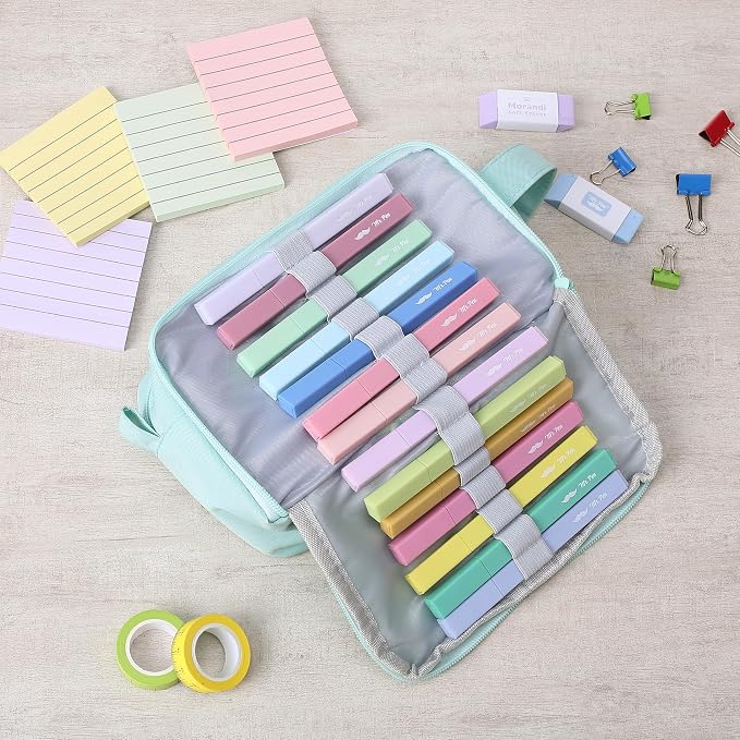 Mr. Pen- Aesthetic Highlighters No Bleed Bulk, 64 Pack, Pastel Color | Chisel Tip, Cute Highlighters Assorted Colors for Journaling, Highlighting, Underlining, Fast Dry, Back to School Supplies