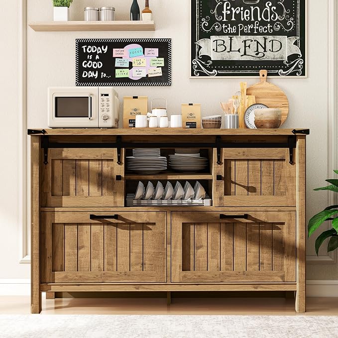 Farmhouse File Cabinet with Built-in Outlets, Rustic Brown | Filling Cabinet Printer Stand with 2 Large Drawers for Legal/ A4 /Letter Size, Home Office, Living Room, Entry Cabinet