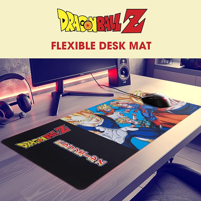 Dragon Ball Z Large Gaming Mouse Pad 31"x15" XL Computer Desk Mat, Anime | Dragon Ball Z anime gaming mouse pad, Oversized 31x15in smooth fabric top, stitched edges, non-slip rubber base.