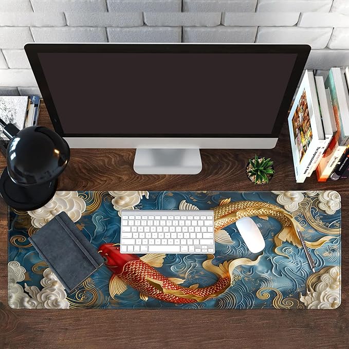 Long Gaming Mouse Pad Extended Anime Large Desk Pad with Non-Slip Base Full Keyboard Mat with Stitched Edges for Gaming and Office 31.5 x 11.8 inches (stereokoi)