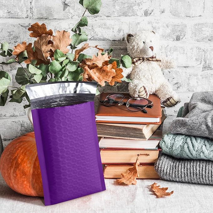 UCGOU Bubble Mailers 7.25x12 Inch Purple 25 Pack Usable Size 7.25x11 Padded Envelopes Small Business Opaque Packaging Self Seal Waterproof Boutique Bulk Shipping Bags for Jewelry Makeup Supplies #1