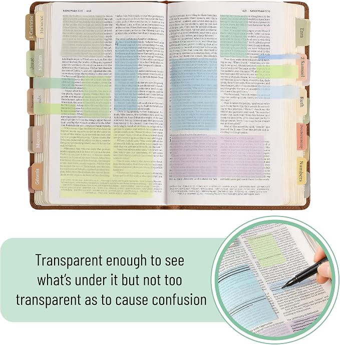 Mr. Pen- Transparent Sticky Notes Set, 1650 Sheets | Transparent Sticky Notes Tabs for Bible Study, Office, School, Planning, Journaling & Organization