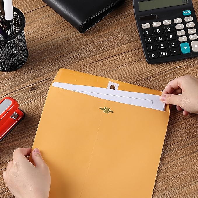 Mr. Pen- Clasp Envelopes,36 Pack, 9x12, Brown Kraft, Letter Size Envelopes, Document Envelope