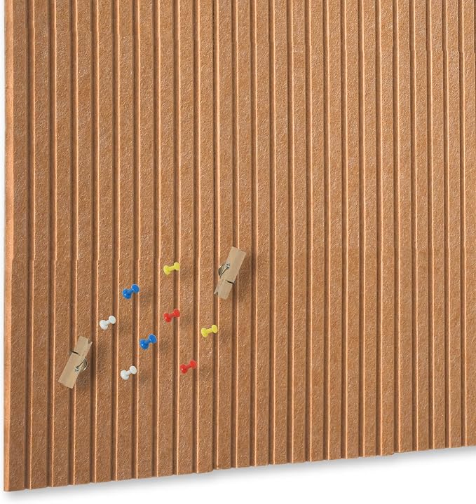 YOUDEFUL 47" x 35" Large Felt Bulletin Board, Longan Yellow | 12 Pcs Self-Adhesive Cork Board Alternative, Pin Boards for Wall Decor, Home, Office, Classroom,Dorm