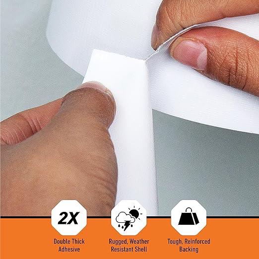 Gorilla Tape, White Duct Tape, 1.88" x 30 yd, White | (Pack of 12)
