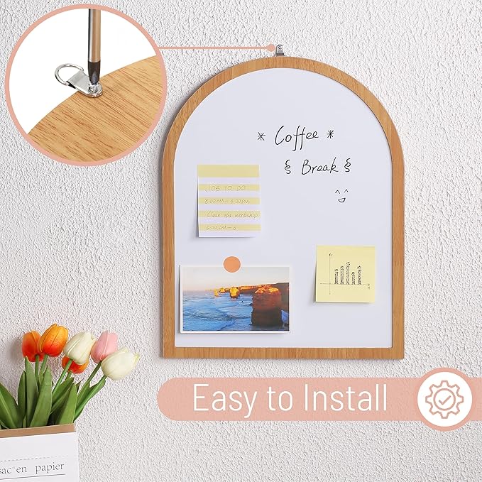Mr. Pen Dry Erase Board, 16" x 12", Wooden Frame, Boho Design, Mini White Board for Kids & Students, Small Dry Erase Board (Pack of 2)