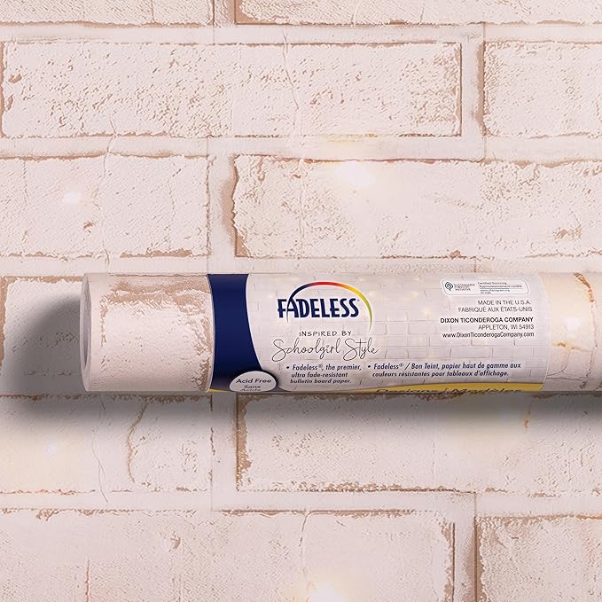 Fadeless Schoolgirl Style Bulletin Board Paper, Cozy Vibes, 47.25" x 50', 1 Roll