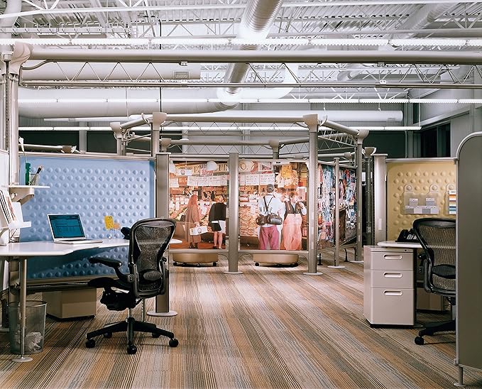 Herman Miller Classic Aeron Task Chair: Tilt Limiter w/Seat Angle Adj - Lumbar Pad - Fully Adj Vinyl Arms - Standard Carpet Casters