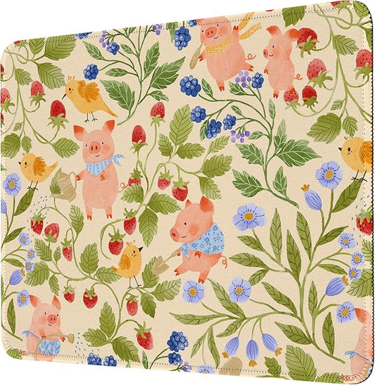 Premium Mouse Pad with Stitched Edges – 10.2 x 8.3 in | Smooth, Washable Mat with Non-Slip Base | Personalized Cute MousePads for Laptop, Computer, Office, Home (Lucky Dogs)